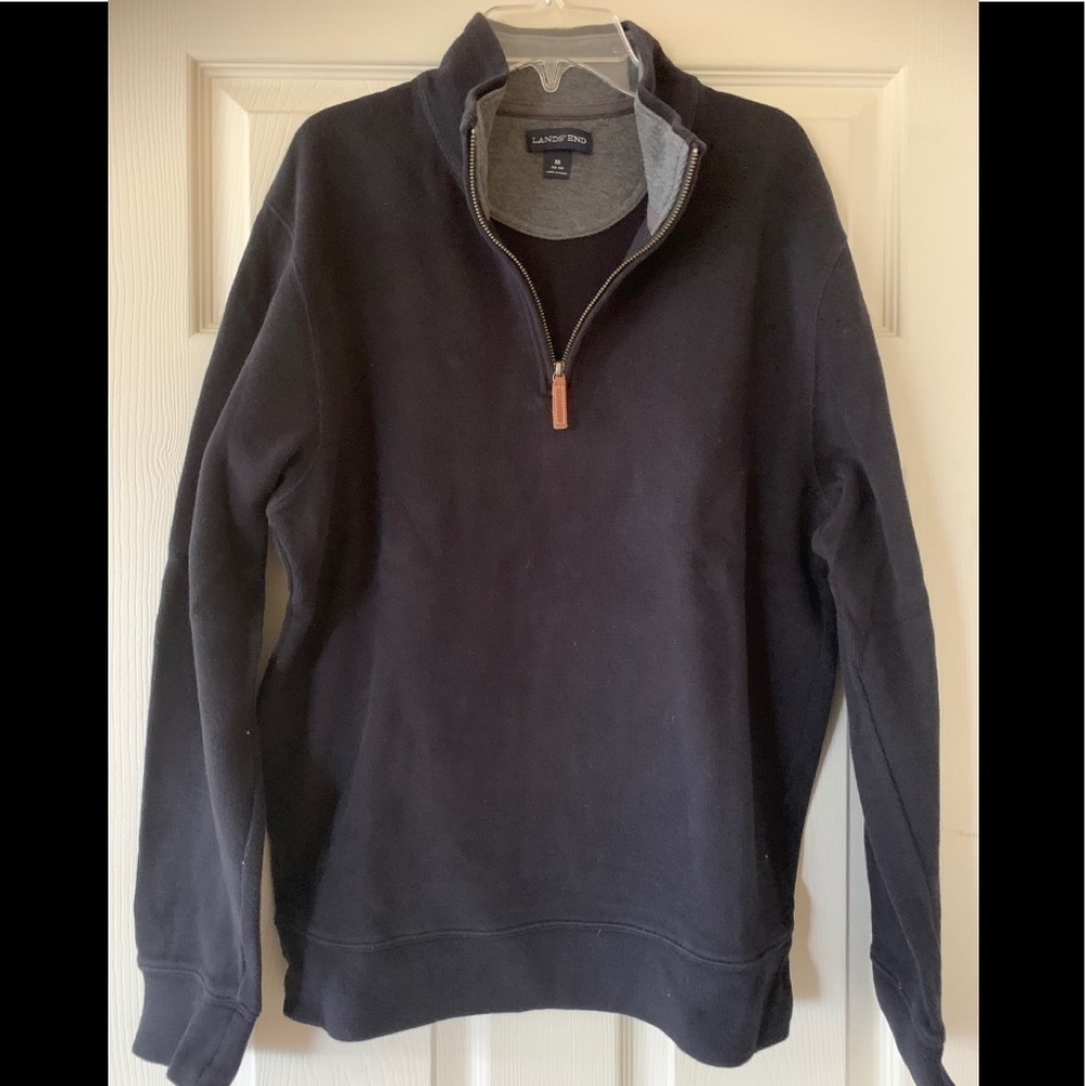 Lands End 1/4 zip sweater sz M